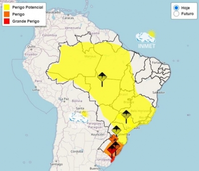 Marinha alerta para ciclone subtropical na região Sul do Brasil